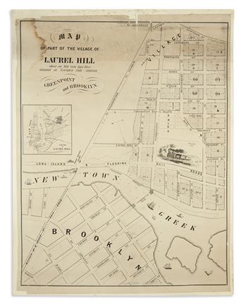 (NEW YORK CITY -- QUEENS.) Map of Part of the Village of Laurel Hill